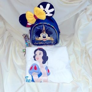 Disney Loungefly Backpack & Snow White 👑 T-shirt Bundle